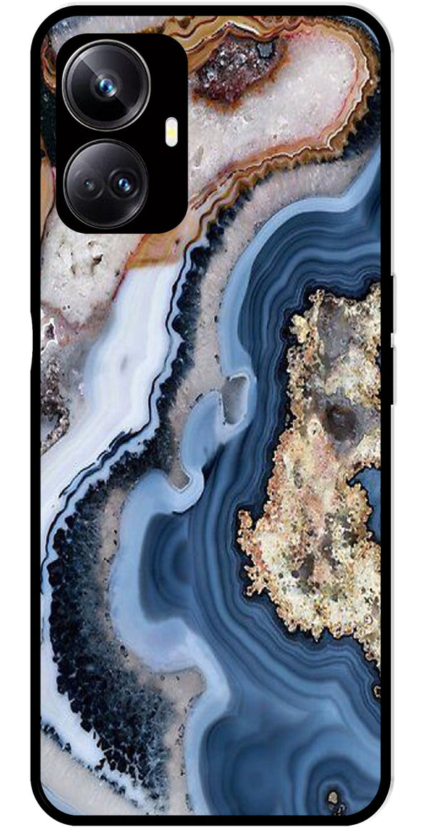 Marble Design Metal Mobile Case for Realme 10 Pro Plus 5G  (Design No -53)