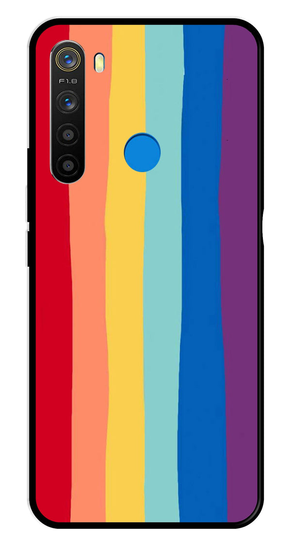 Rainbow MultiColor Metal Mobile Case for Realme 5  (Design No -03)