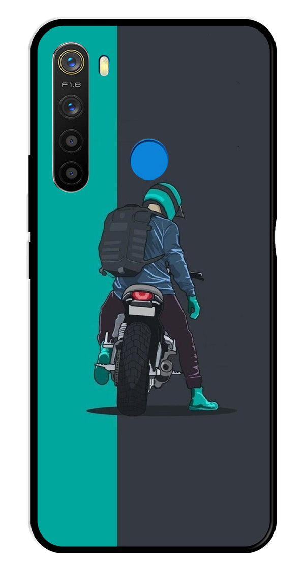 Bike Lover Metal Mobile Case for Realme 5  (Design No -05)