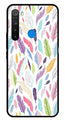 Colorful Feathers Metal Mobile Case for Realme 5  (Design No -06)