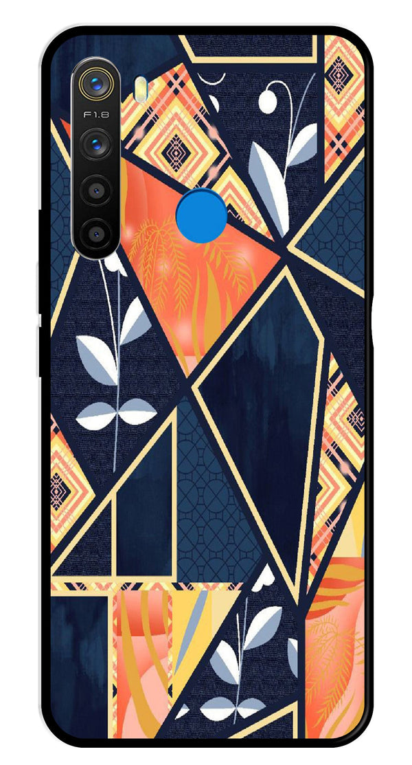Marble Design Metal Mobile Case for Realme 5  (Design No -07)