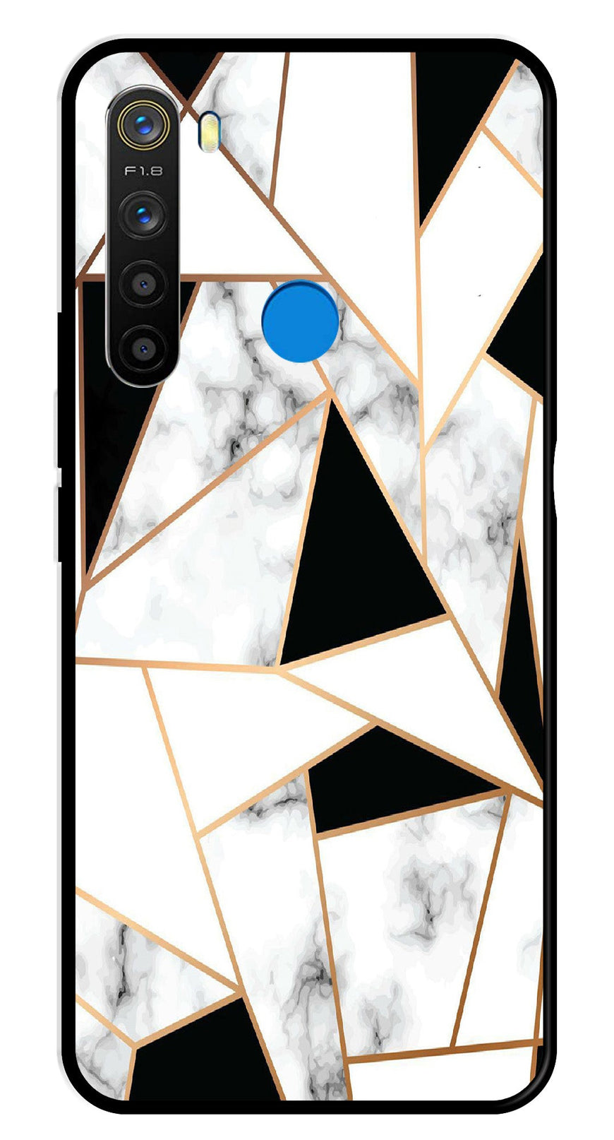 Marble Design2 Metal Mobile Case for Realme 5  (Design No -08)
