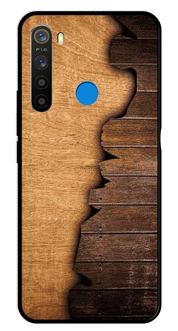 Wooden Design Metal Mobile Case for Realme 5  (Design No -13)