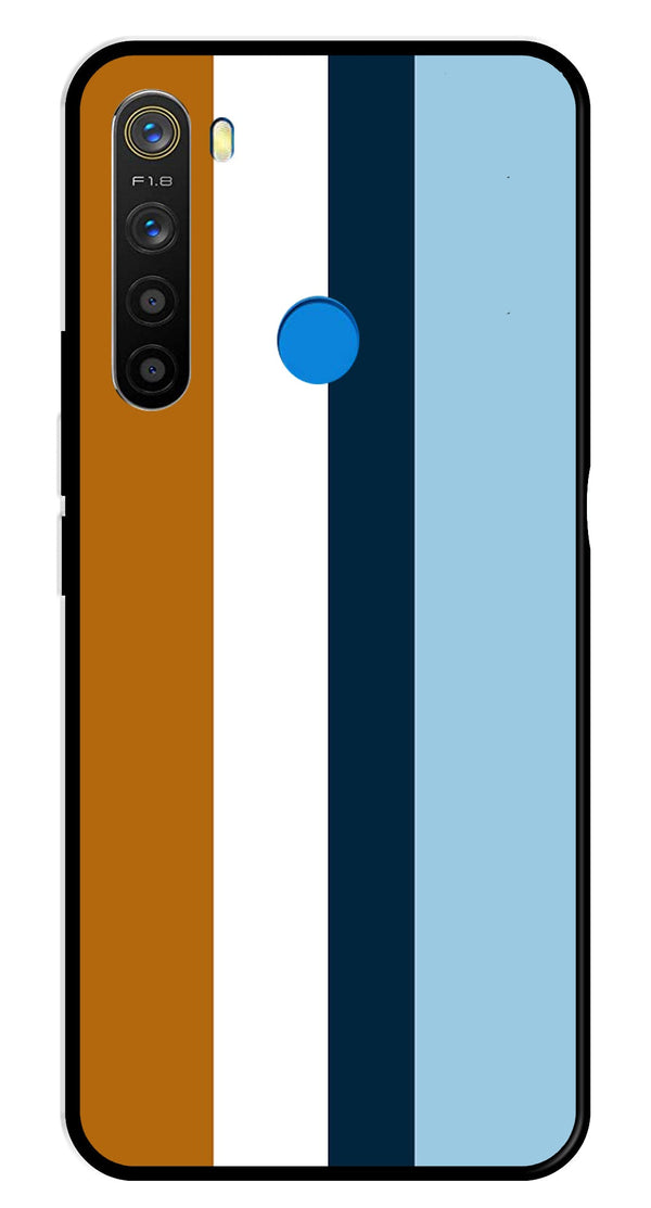 MultiColor Pattern Metal Mobile Case for Realme 5  (Design No -17)