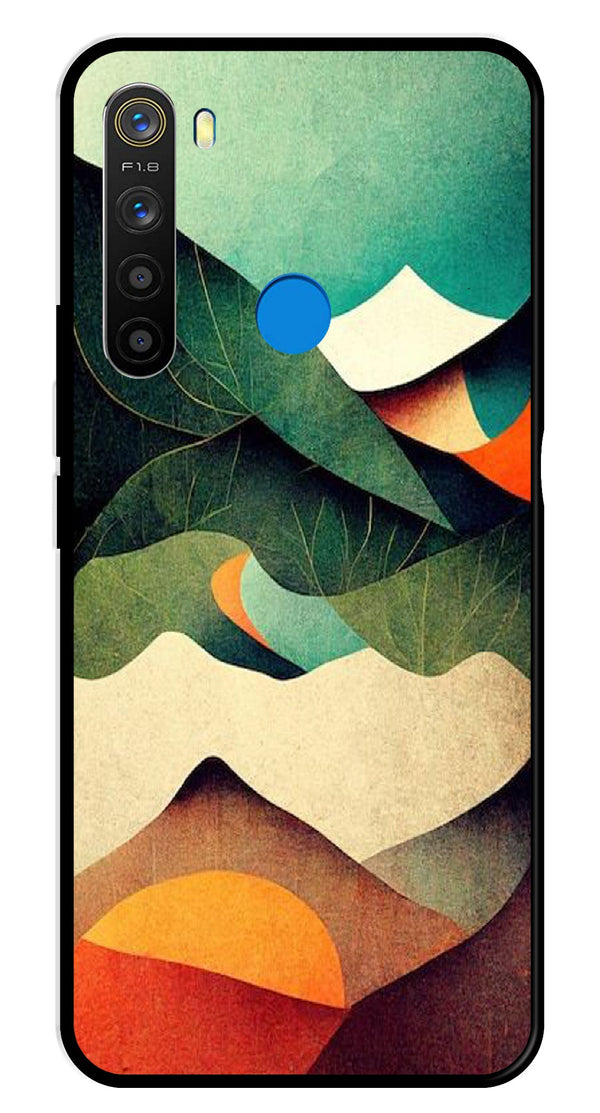 MultiColor Pattern Metal Mobile Case for Realme 5  (Design No -43)