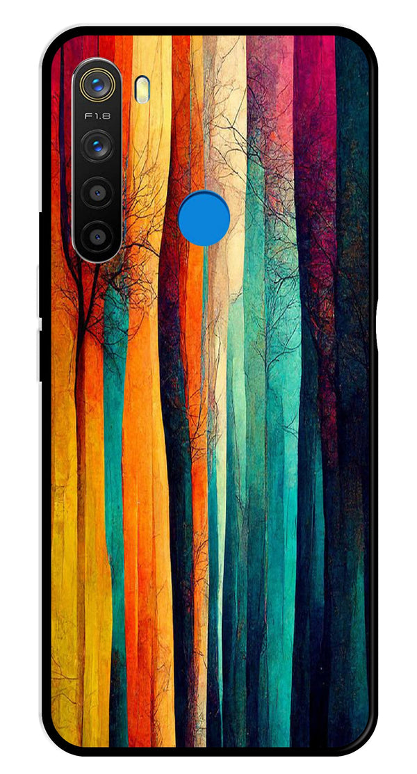 Modern Art Colorful Metal Mobile Case for Realme 5  (Design No -47)