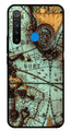 Map Design Metal Mobile Case for Realme 5  (Design No -54)