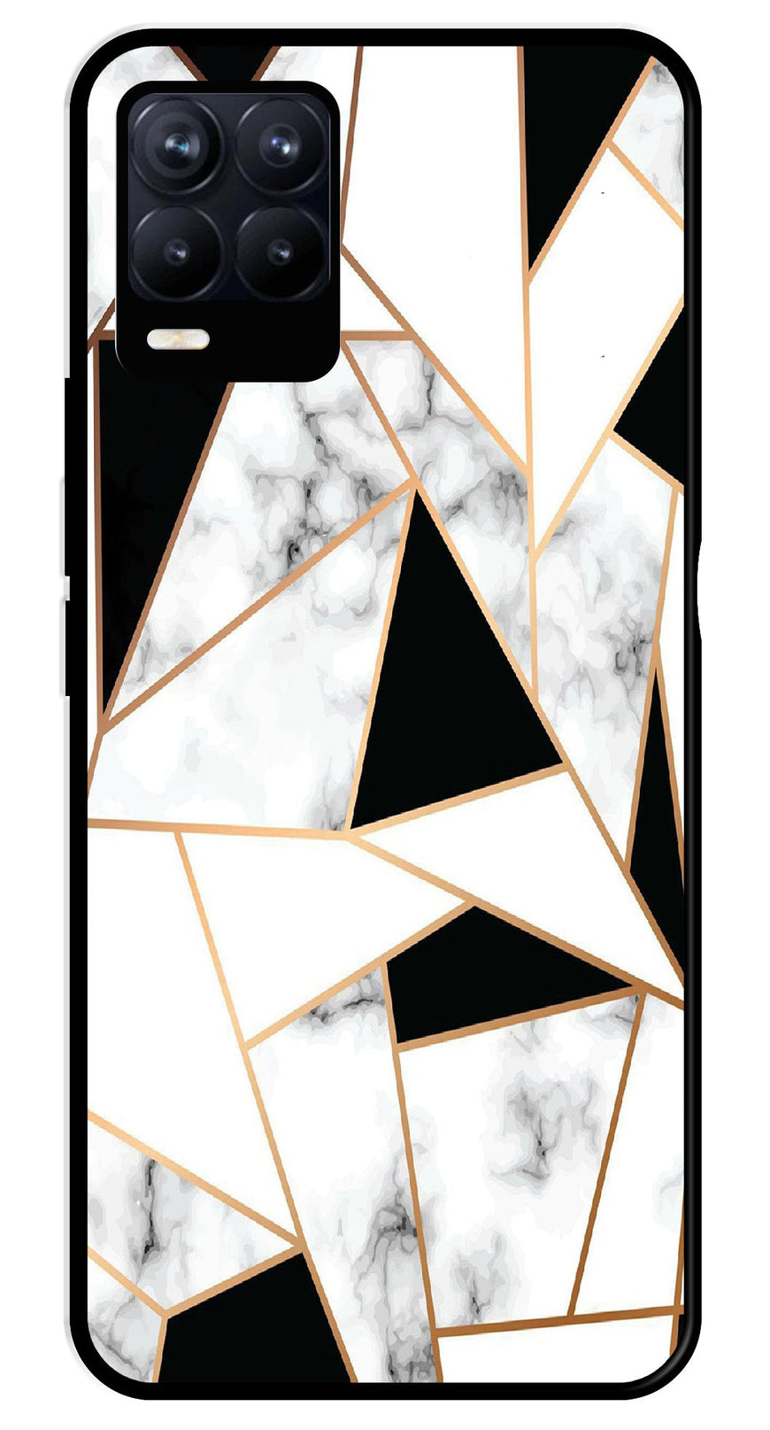 Marble Design2 Metal Mobile Case for Realme 8 Pro  (Design No -08)