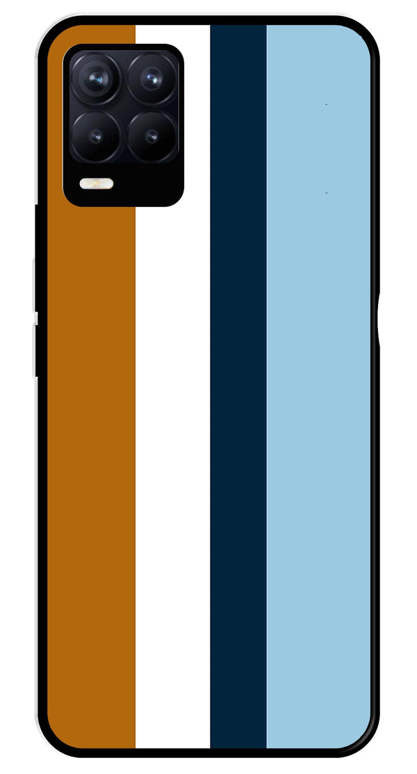 MultiColor Pattern Metal Mobile Case for Realme 8 Pro  (Design No -17)