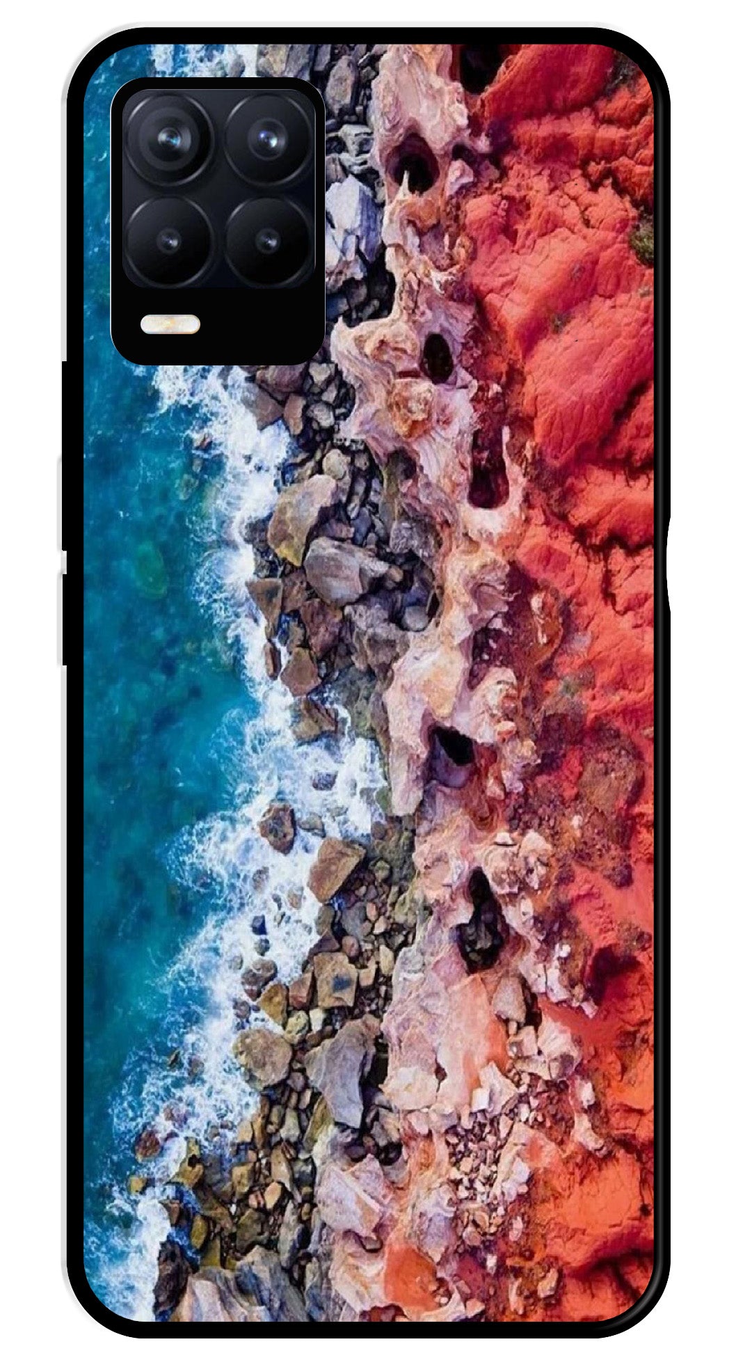 Sea Shore Metal Mobile Case for Realme 8 Pro  (Design No -18)