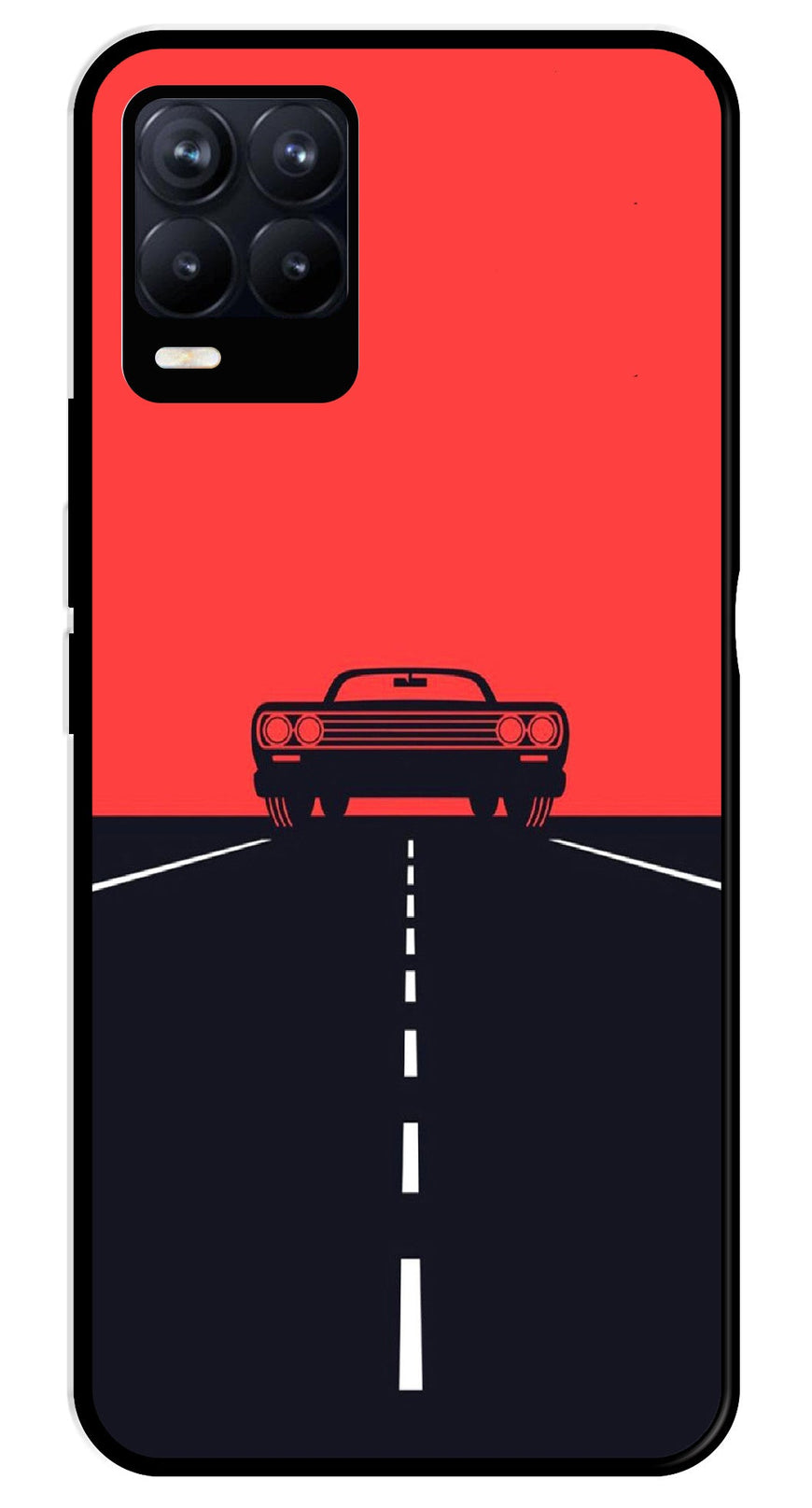 Car Lover Metal Mobile Case for Realme 8 Pro  (Design No -21)