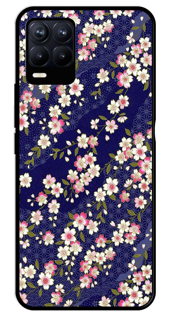 Flower Design Metal Mobile Case for Realme 8 Pro  (Design No -25)