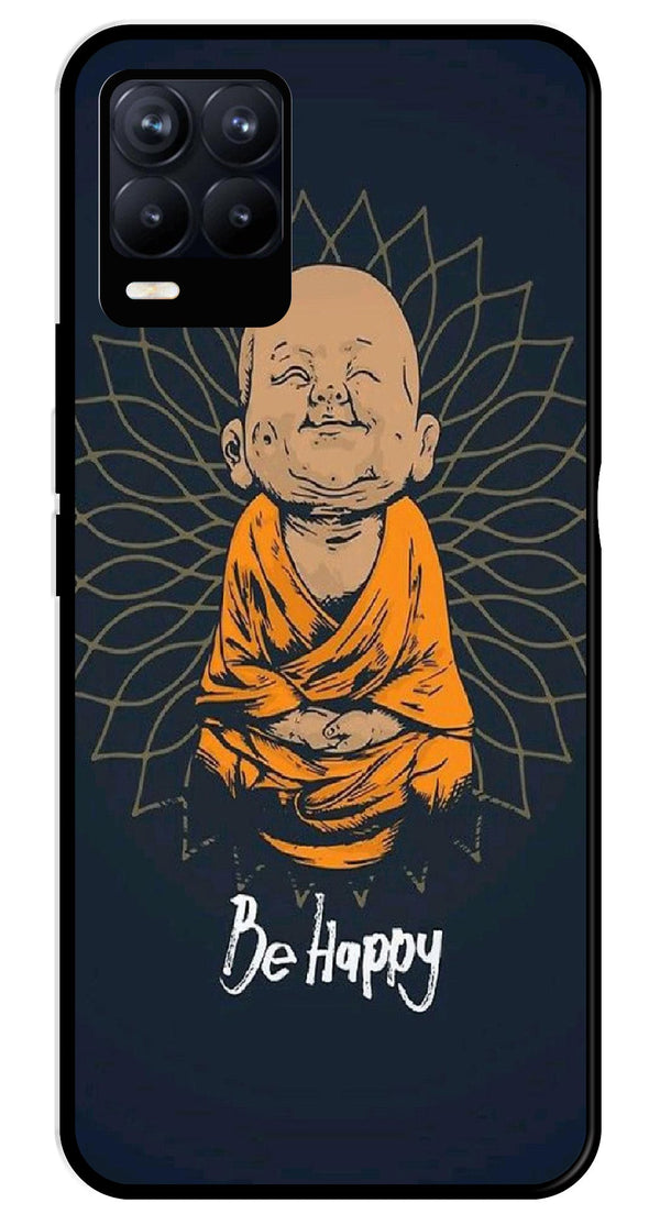 Be Happy Metal Mobile Case for Realme 8 Pro  (Design No -27)