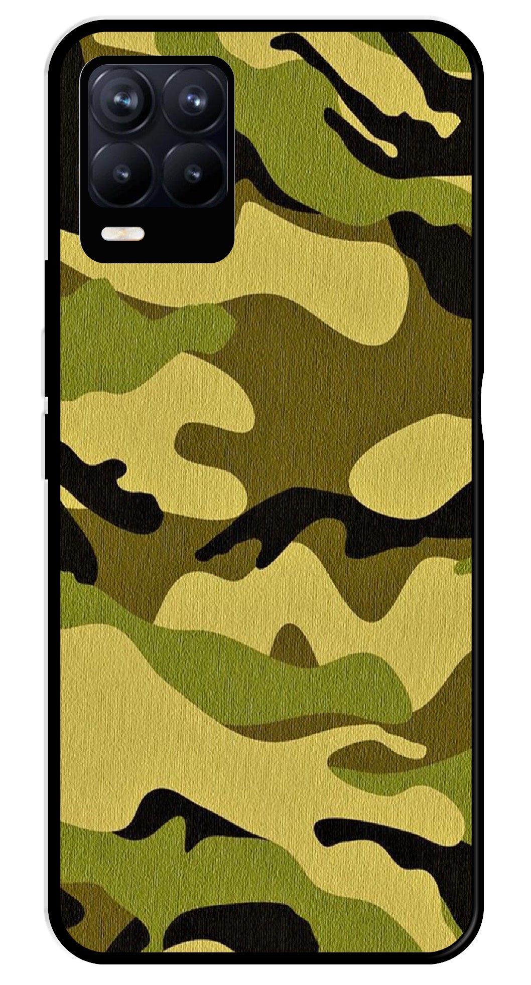Army Pattern Metal Mobile Case for Realme 8 Pro  (Design No -35)