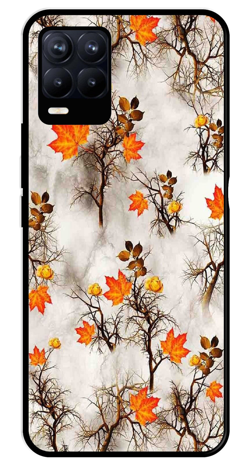 Autumn leaves Metal Mobile Case for Realme 8 Pro  (Design No -55)