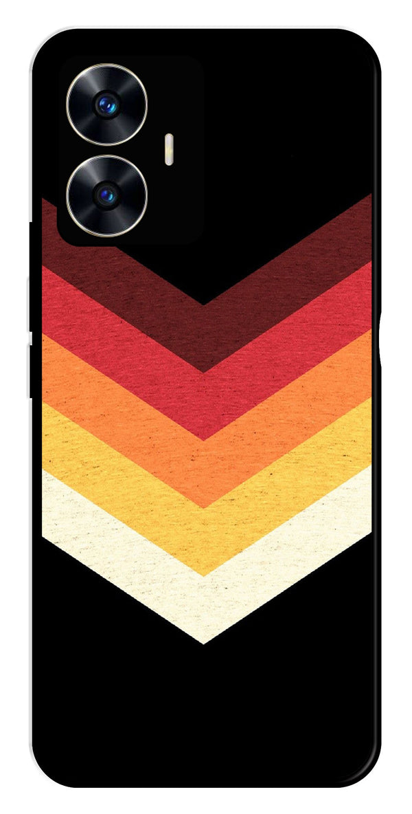 MultiColor Arrow Metal Mobile Case for Realme C55   (Design No -04)