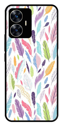 Colorful Feathers Metal Mobile Case for Realme C55