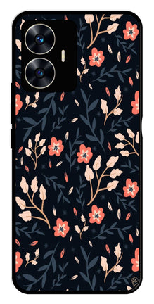 Floral Pattern Metal Mobile Case for Realme C55