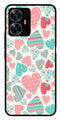 Hearts Pattern Metal Mobile Case for Realme C55   (Design No -22)