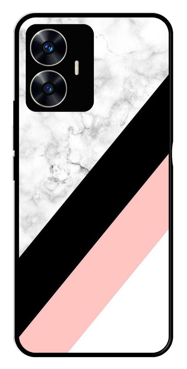 Marble Design Metal Mobile Case for Realme C55   (Design No -24)