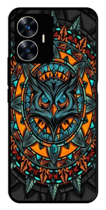 Owl Pattern Metal Mobile Case for Realme C55