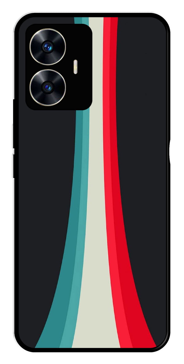 Modern Art Colorful Metal Mobile Case for Realme C55   (Design No -48)