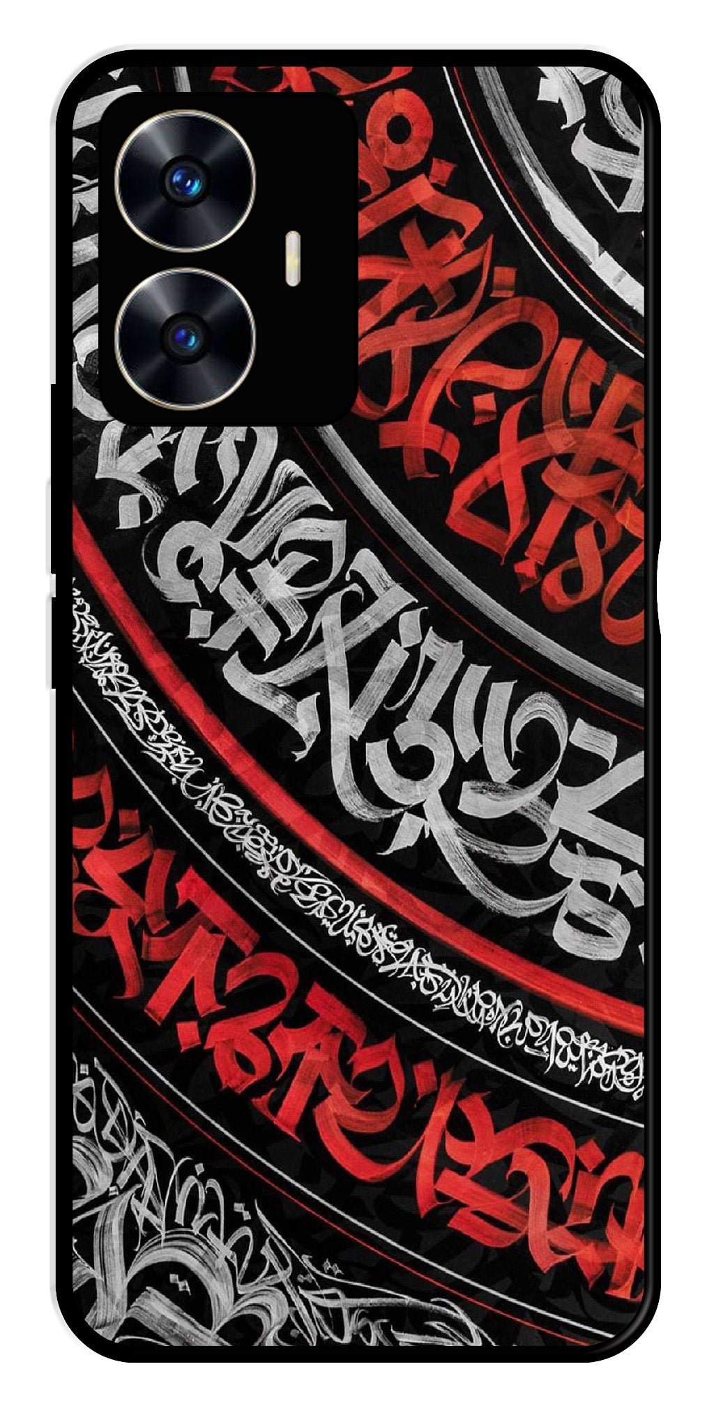 Qalander Art Metal Mobile Case for Realme C55   (Design No -49)