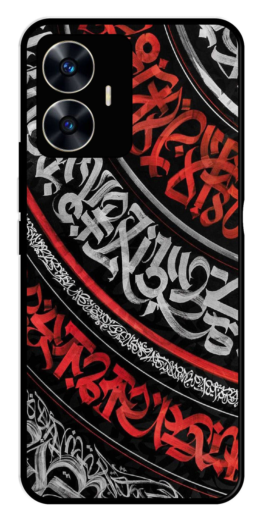 Qalander Art Metal Mobile Case for Realme C55   (Design No -49)