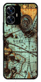 Map Design Metal Mobile Case for Realme C55   (Design No -54)