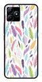Colorful Feathers Metal Mobile Case for Realme N53   (Design No -06)