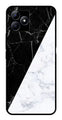 Black White Marble Design Metal Mobile Case for Realme N53   (Design No -09)