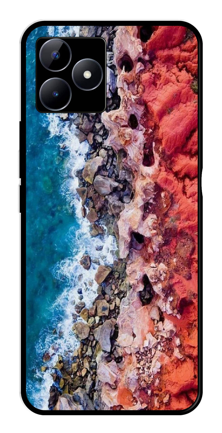 Sea Shore Metal Mobile Case for Realme N53   (Design No -18)