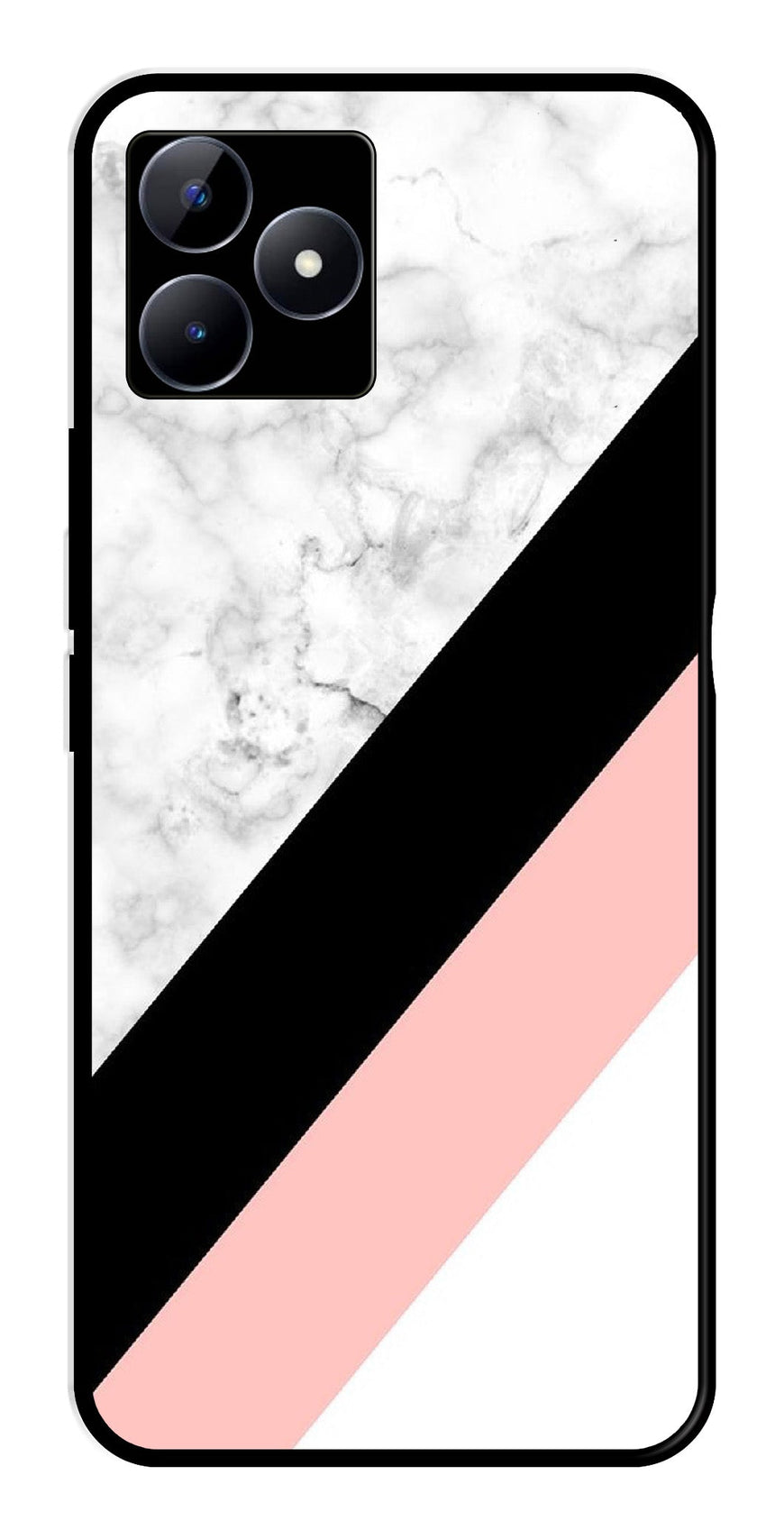 Marble Design Metal Mobile Case for Realme N53   (Design No -24)