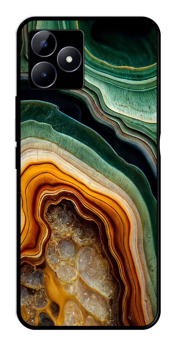 Marble Design Metal Mobile Case for Realme N53   (Design No -28)