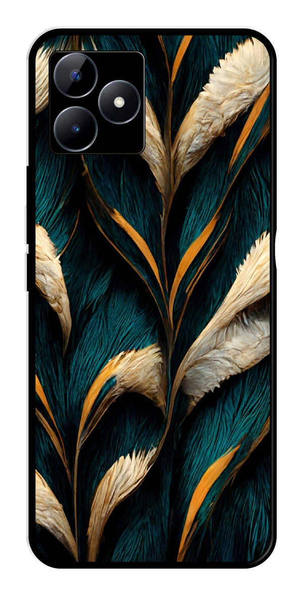 Feathers Metal Mobile Case for Realme N53   (Design No -30)