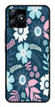 Flower Leaves Design Metal Mobile Case for Realme N53   (Design No -50)