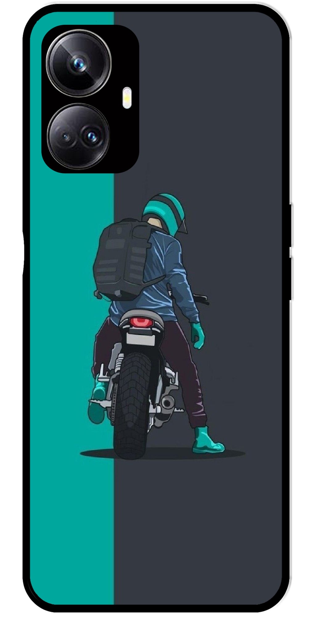 Bike Lover Metal Mobile Case for Realme 10 Pro 5G  (Design No -05)