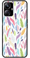 Colorful Feathers Metal Mobile Case for Realme 10 Pro 5G  (Design No -06)