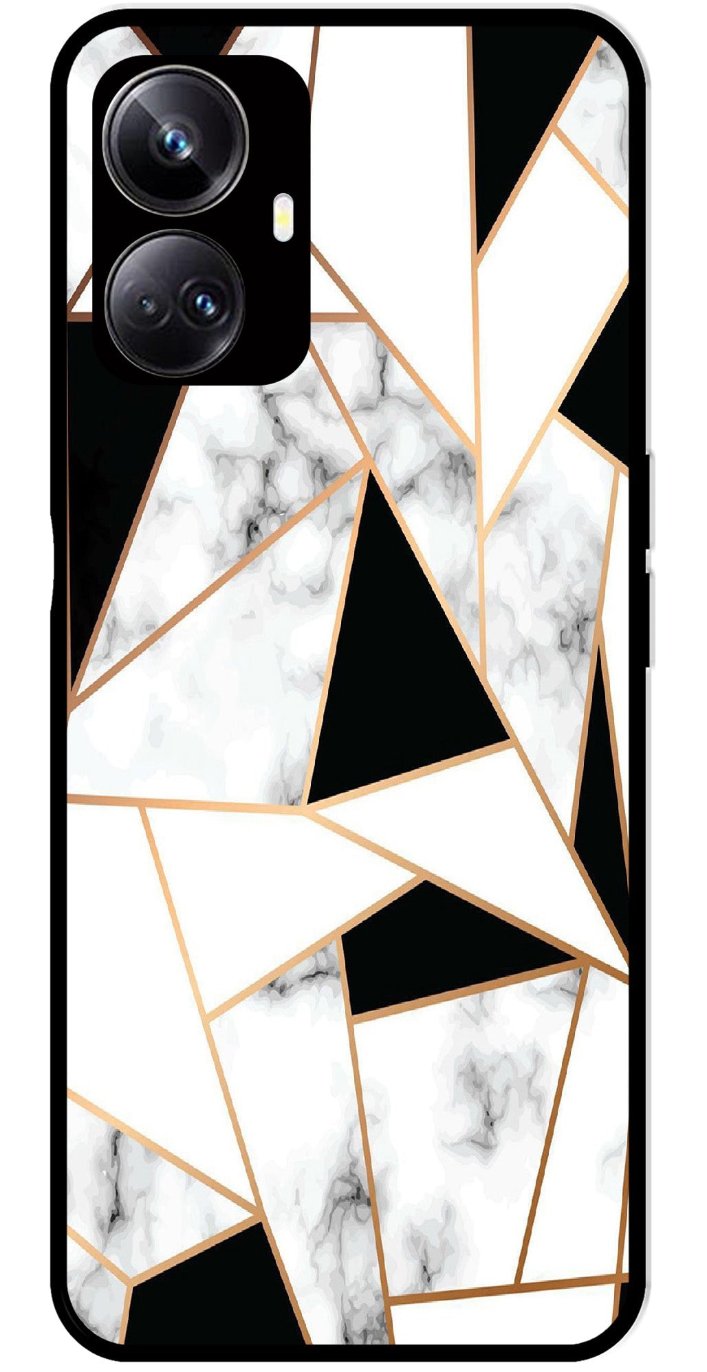 Marble Design2 Metal Mobile Case for Realme 10 Pro 5G  (Design No -08)