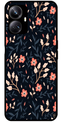 Floral Pattern Metal Mobile Case for Realme 10 Pro 5G