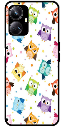 Owls Pattern Metal Mobile Case for Realme 10 Pro 5G