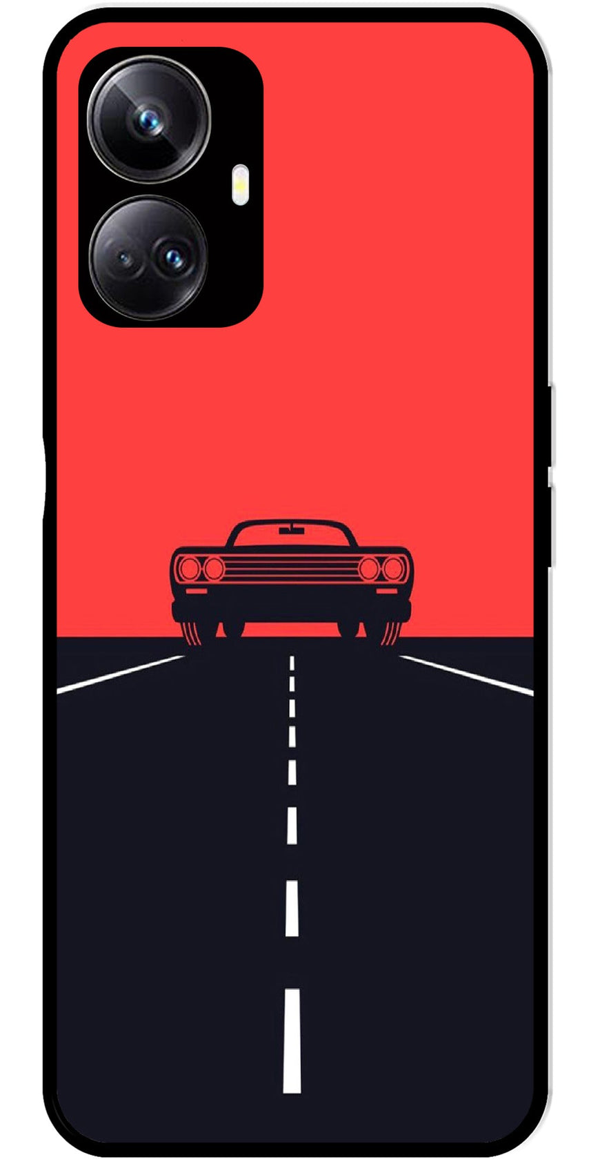Car Lover Metal Mobile Case for Realme 10 Pro 5G  (Design No -21)