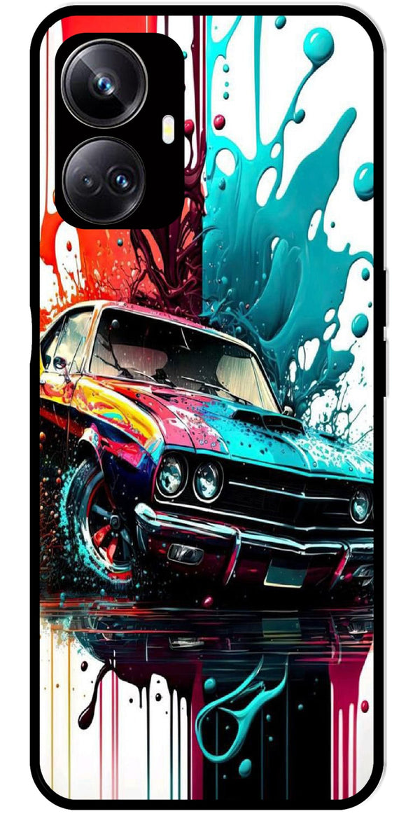 Vintage Car Metal Mobile Case for Realme 10 Pro 5G  (Design No -29)