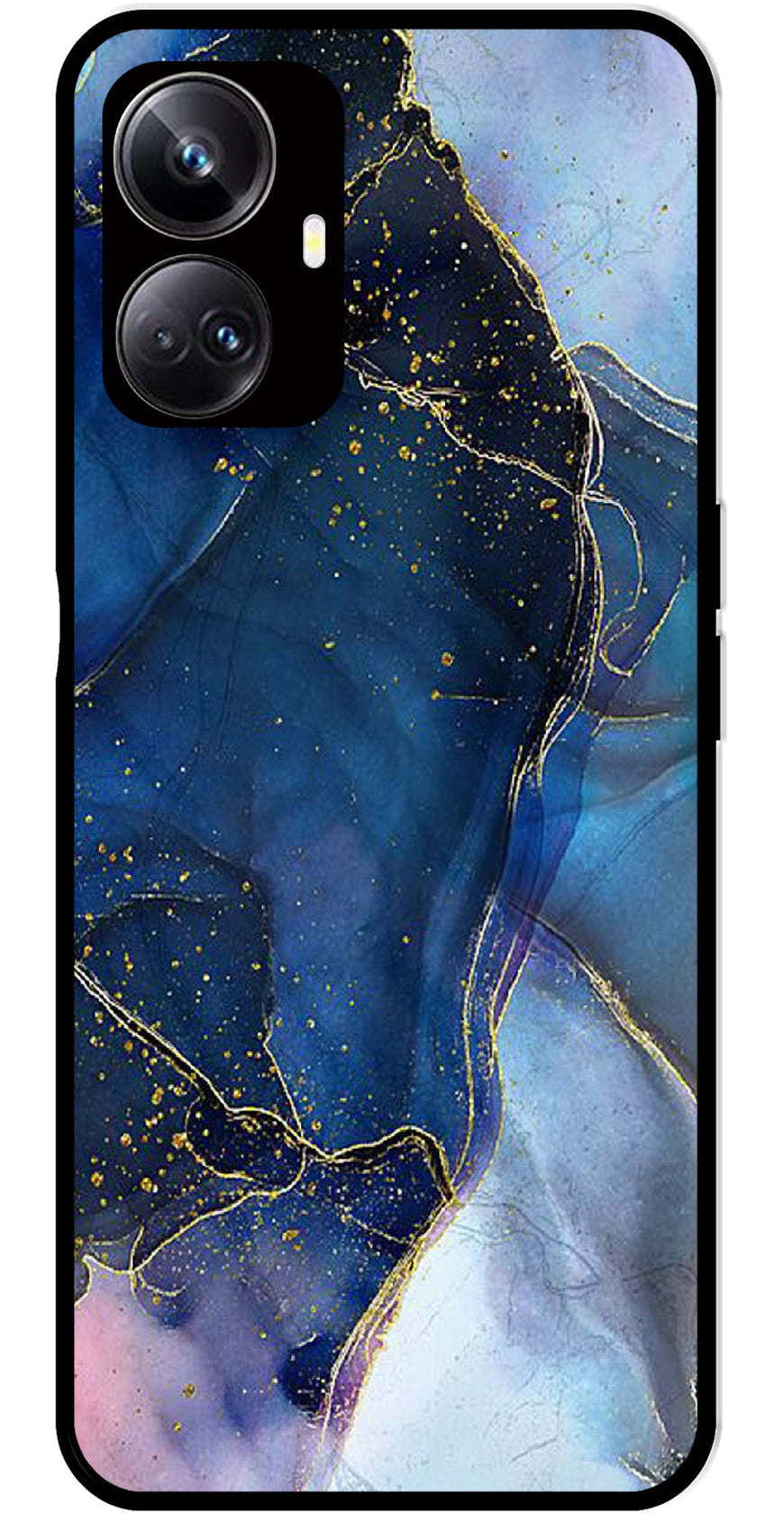 Blue Marble Metal Mobile Case for Realme 10 Pro 5G  (Design No -34)