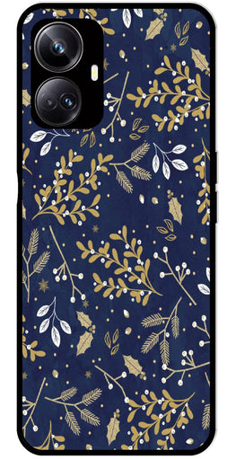 Floral Pattern  Metal Mobile Case for Realme 10 Pro 5G  (Design No -52)