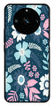 Flower Leaves Design Metal Mobile Case for Realme 11 Pro Plus 5G   (Design No -50)