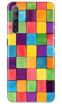 Colorful Square Mobile Back Case for Realme 6 (Design - 218)