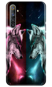 Wolf fight Mobile Back Case for Realme 6 (Design - 221)