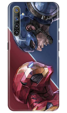Ironman Captain America Mobile Back Case for Realme 6 (Design - 245)