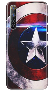 Captain America Shield Mobile Back Case for Realme 6 (Design - 250)
